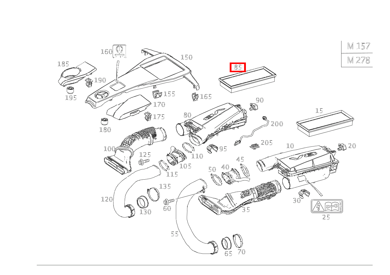 Luftfiltereinsatz RECHTS S 63 AMG 4MATIC Cabriolet 217 Luftfiltereinsatz RECHTS S 63 AMG 4MATIC Cabriolet 217