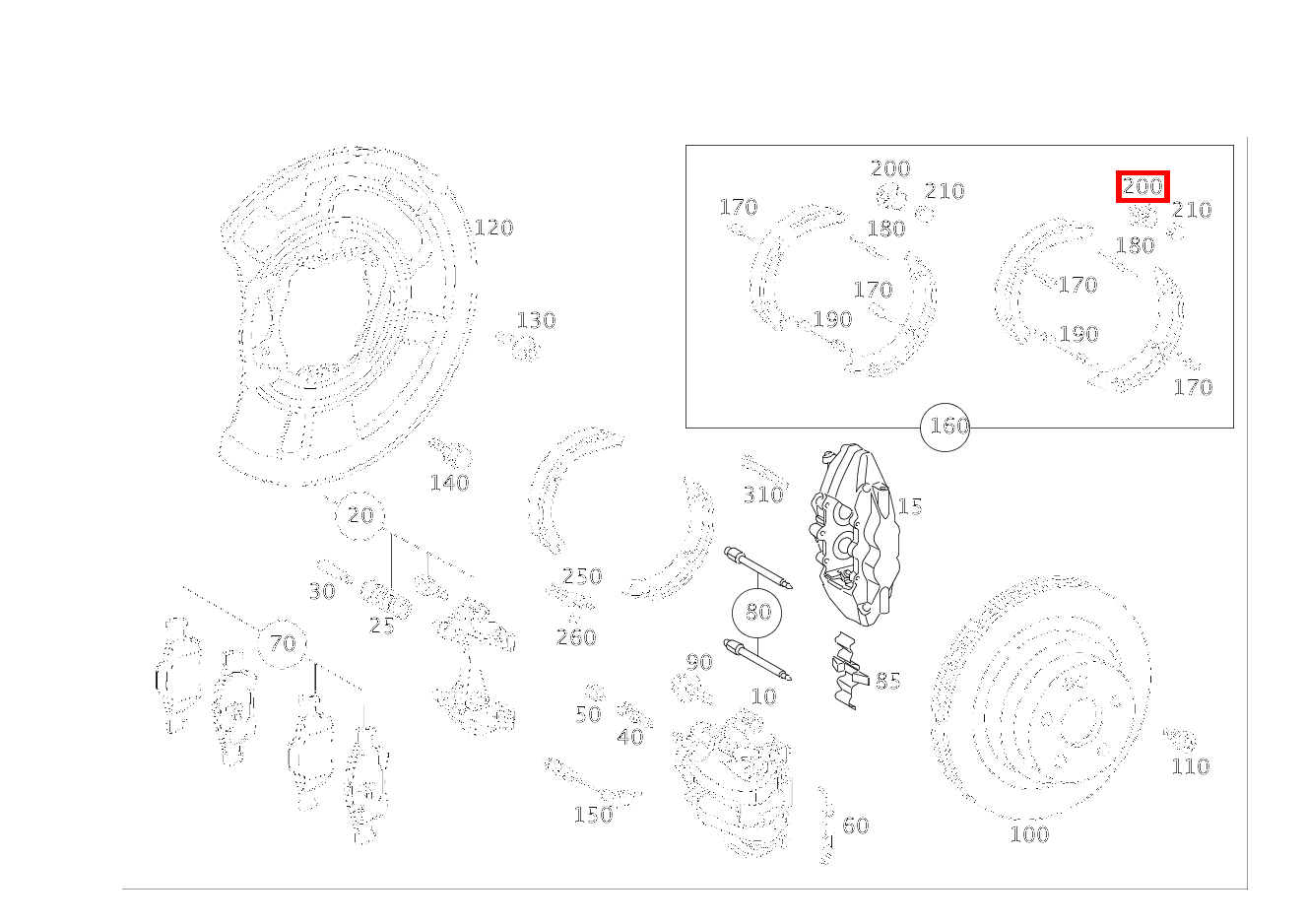 BREMSNACHSTELLER Bremsbackennachstellung CLS 55 AMG 219 BREMSNACHSTELLER Bremsbackennachstellung CLS 55 AMG 219