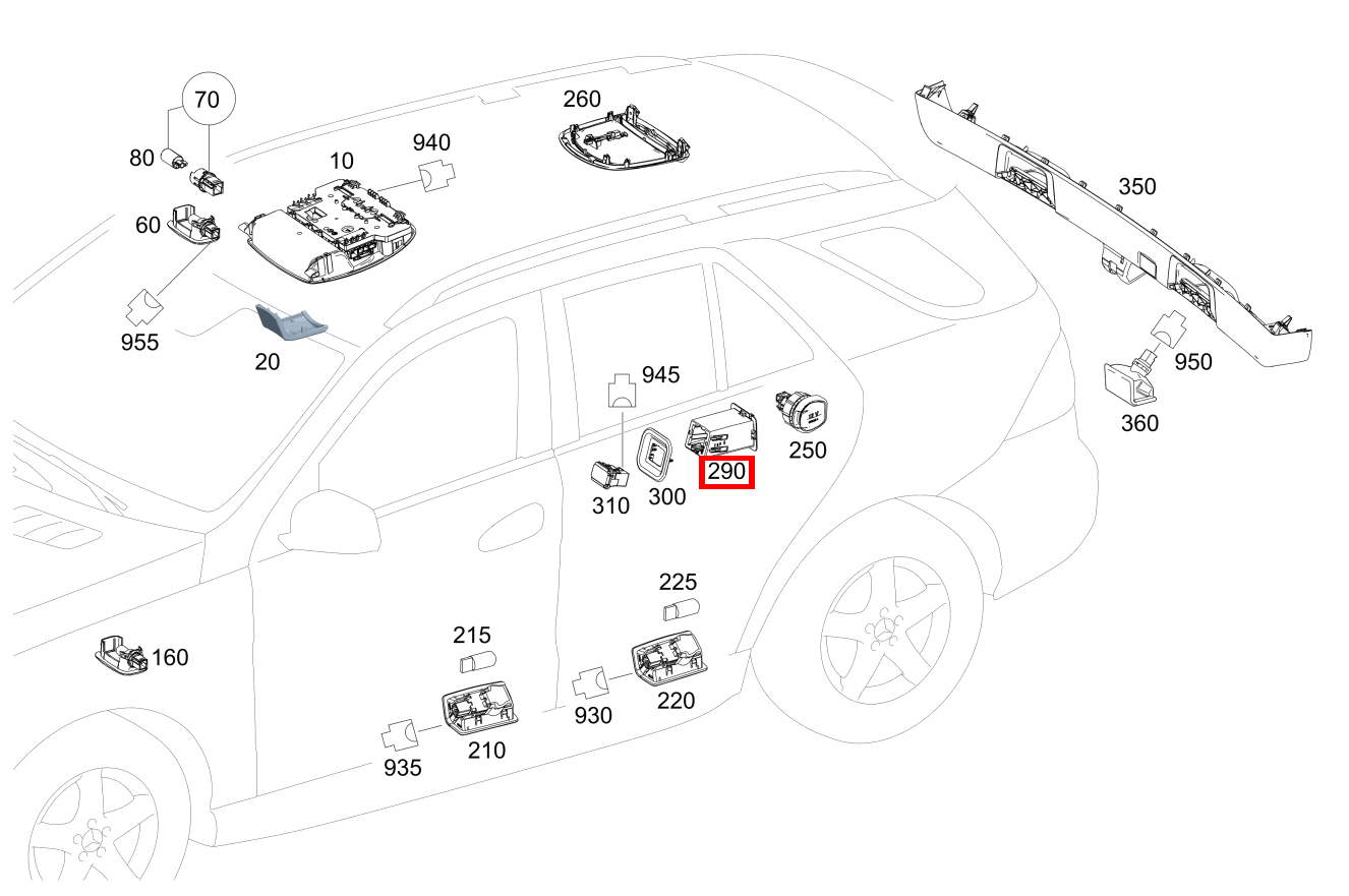 Kabelkanal STECKDOSE LADERAUM ML/GLE 350 BT/D 4M 642826 292 Kabelkanal STECKDOSE LADERAUM ML/GLE 350 BT/D 4M 642826 292