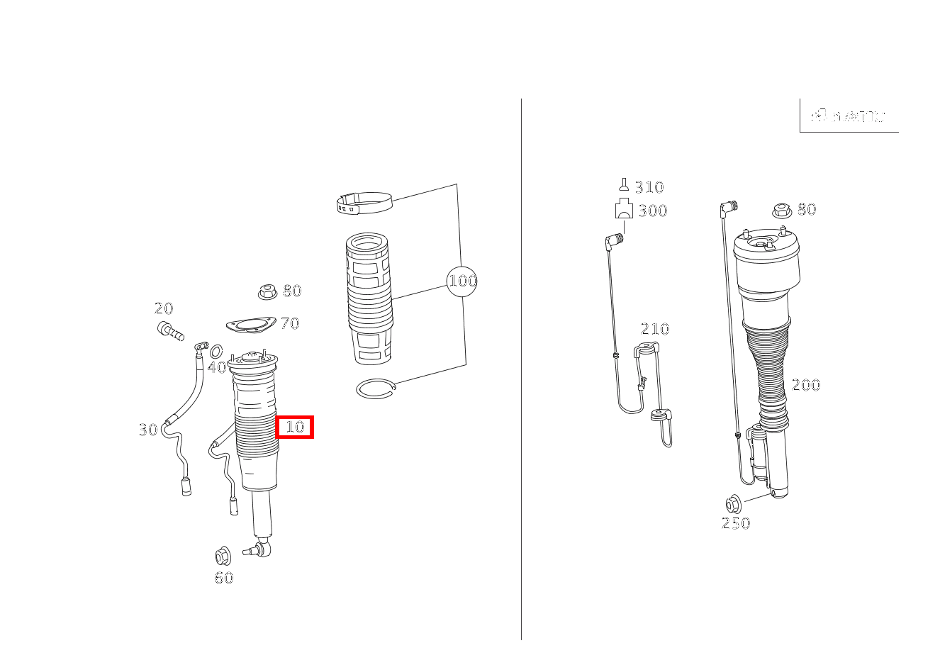 Federbein An Vorderachse links CL 65AMG 216
