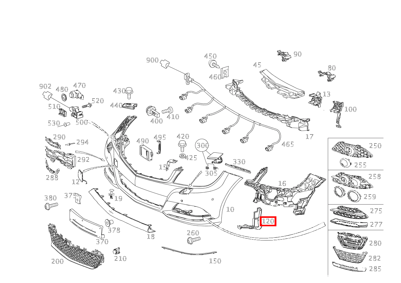 Abdeckung Stossfänger Radlauf rechts C63AMG BlackSeries 204 Abdeckung Stossfänger Radlauf rechts C63AMG BlackSeries 204