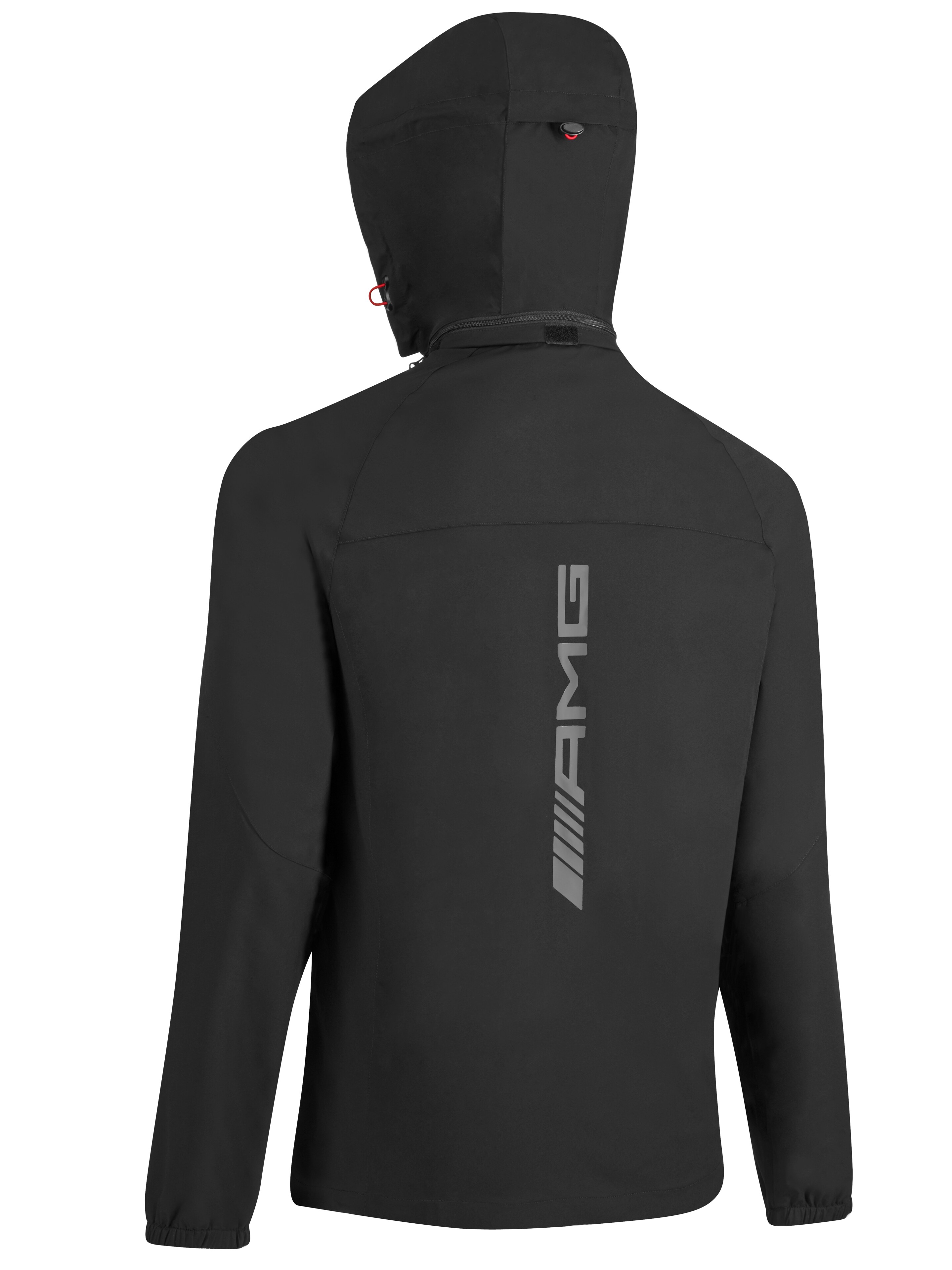 AMG Regenjacke Herren, schwarz/rot