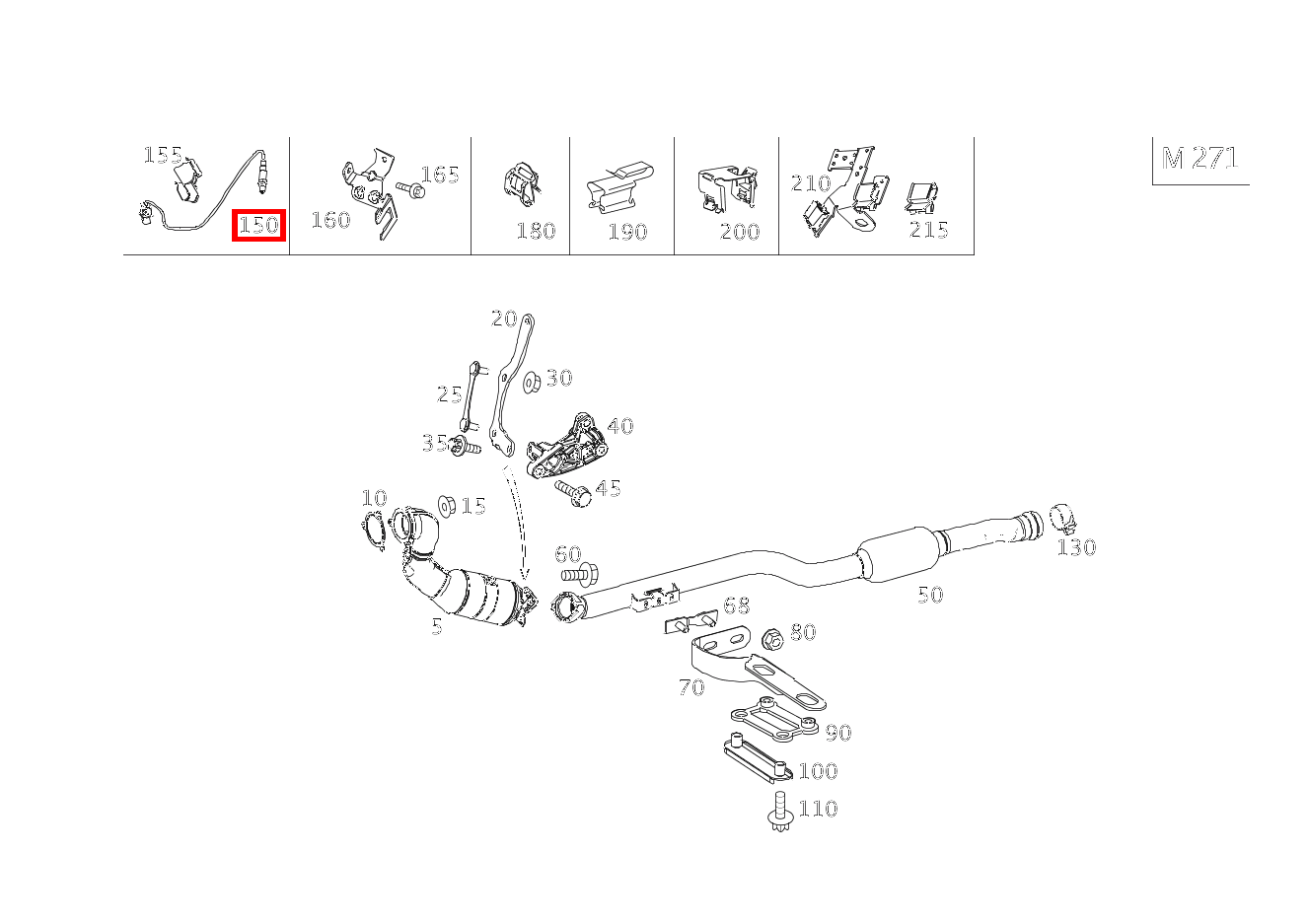 Lambdasonde REGELSONDE VOR KATALYSATOR E200TCGI BLUE EFF 212