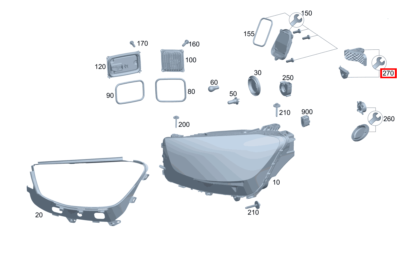 Reparatursatz Halter Reparaturlösung für Scheinwerfer links GLC 220 d 4MATIC 254 Reparatursatz Halter Reparaturlösung für Scheinwerfer links GLC 220 d 4MATIC 254
