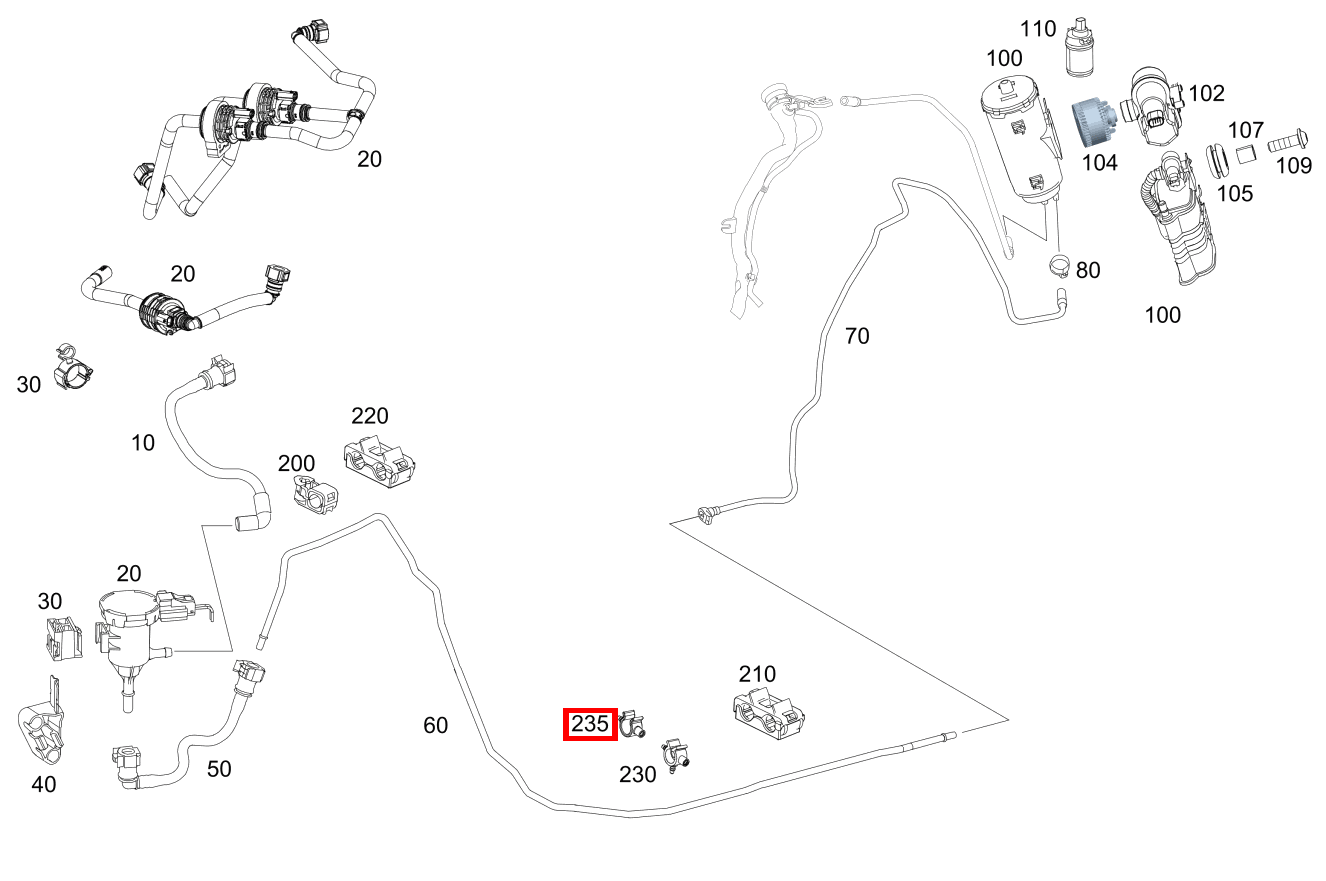 SCHLAUCHHALTER GLC 300 4MATIC Coupé 253 SCHLAUCHHALTER GLC 300 4MATIC Coupé 253