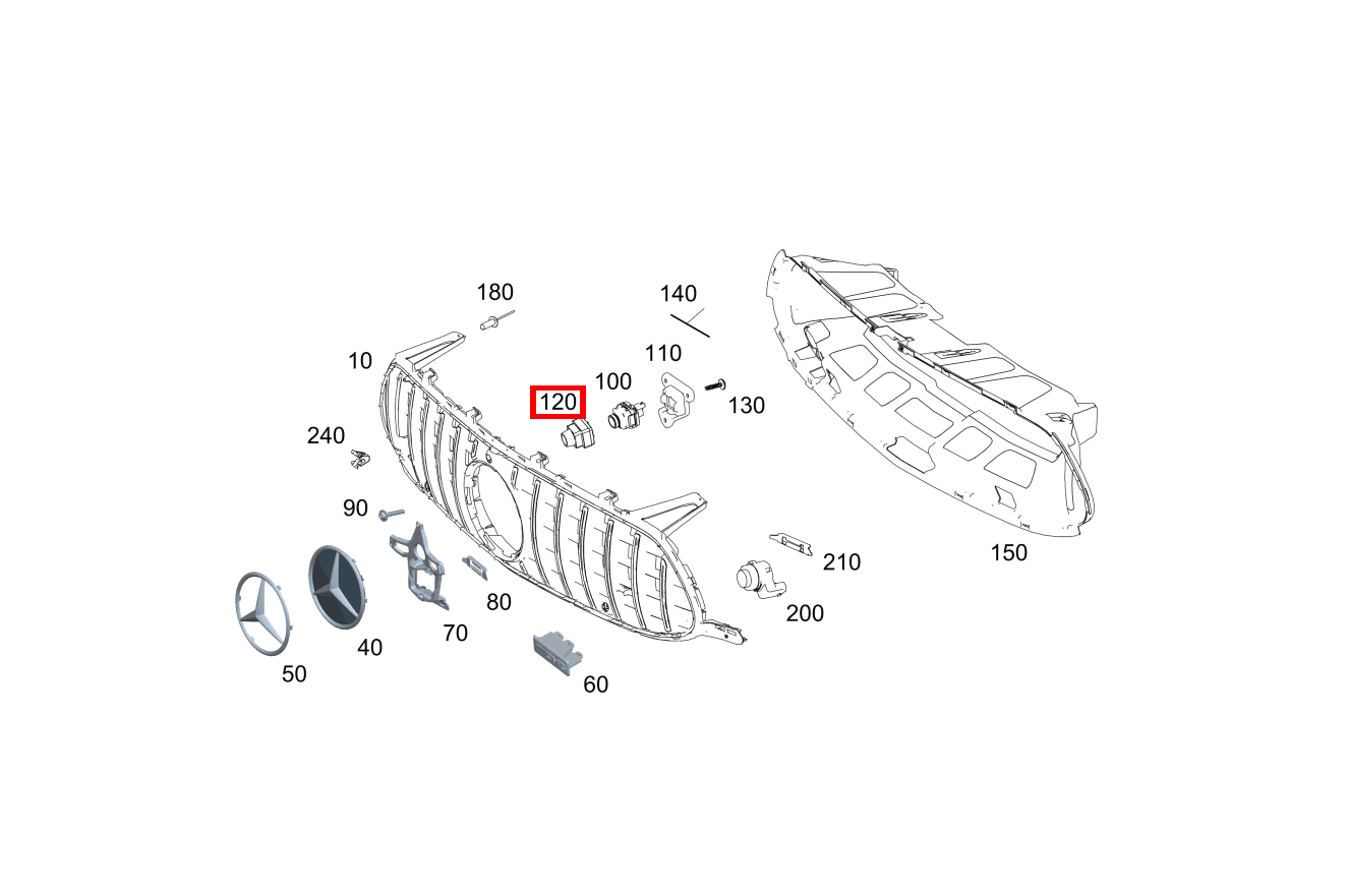 Abdeckung Stossfänger Kamera Mercedes-AMG GT 53 4MATIC+ 290 Abdeckung Stossfänger Kamera Mercedes-AMG GT 53 4MATIC+ 290