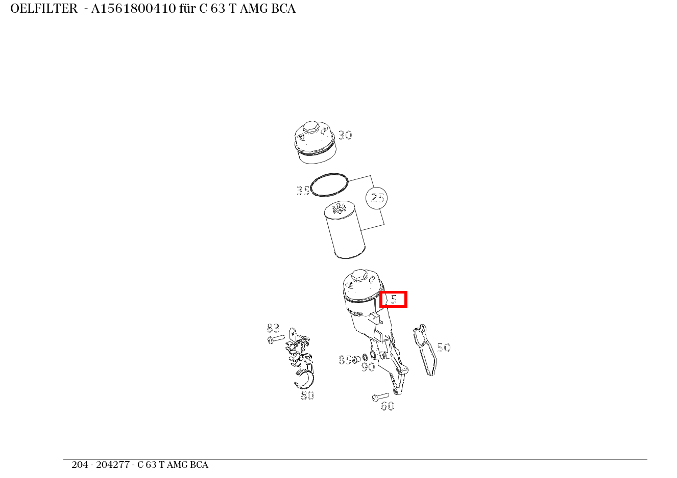 Ölfilter C 63 T AMG BCA 204
