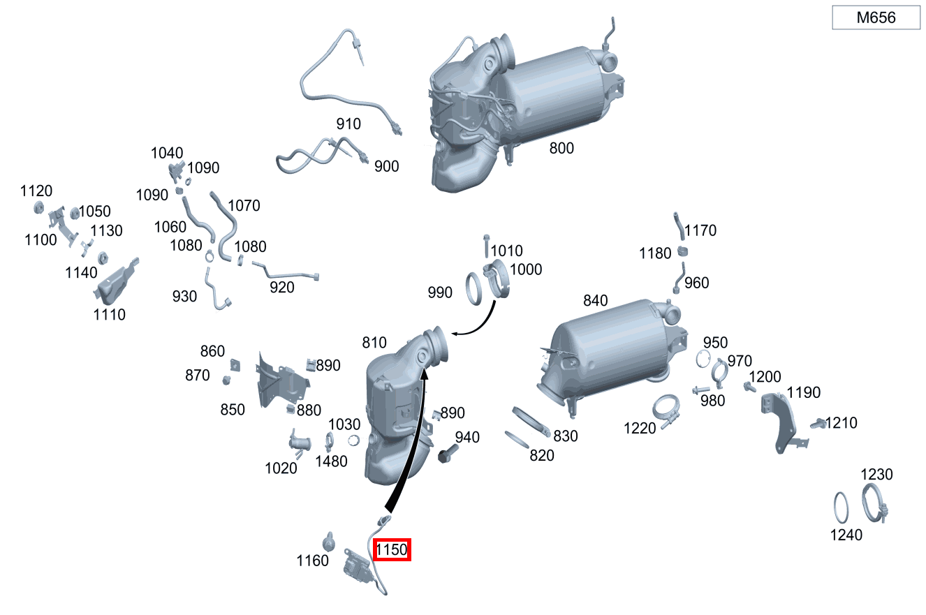 Nox-Sensor Vor Katalysator GLC 400 d 4MATIC BCA 253