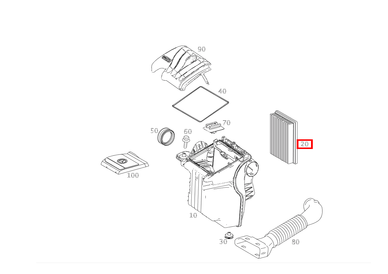 Luftfiltereinsatz B 180 246 Luftfiltereinsatz B 180 246