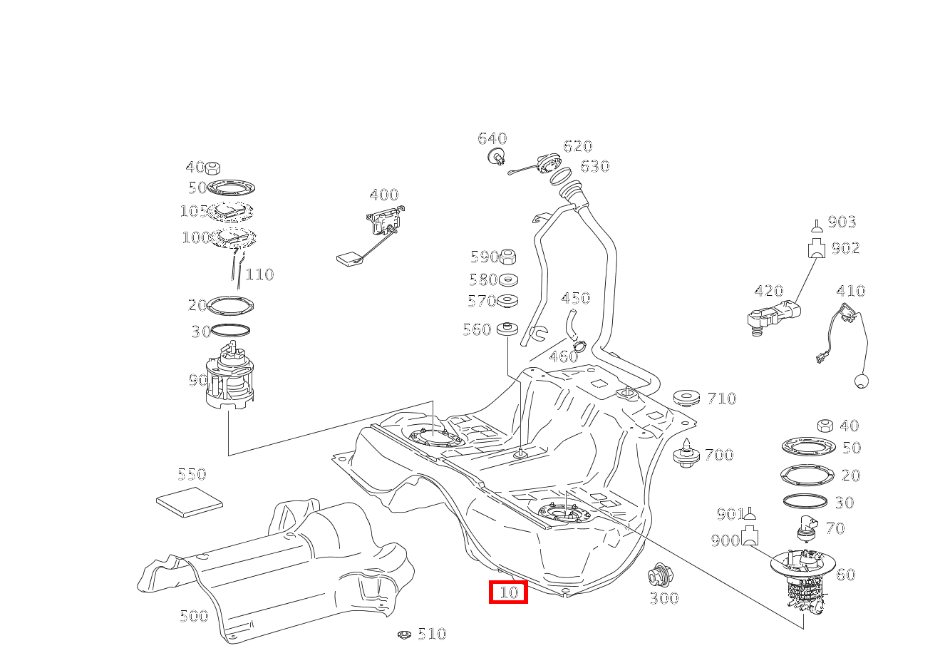 Kraftstoffbehälter S63L AMG 221 Kraftstoffbehälter S63L AMG 221