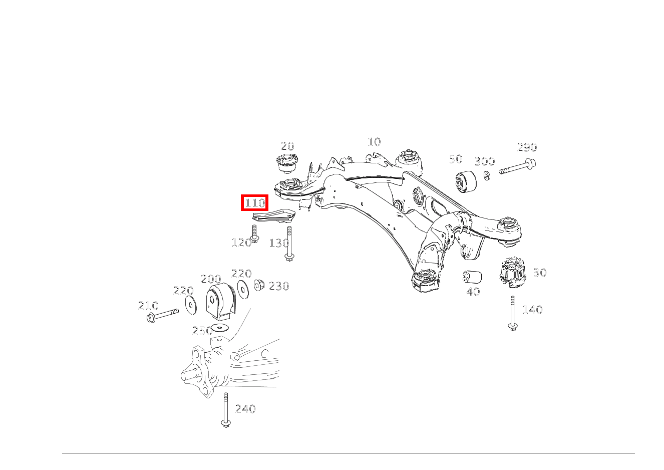 Anschlagplatte Rechts E300 BT H 212