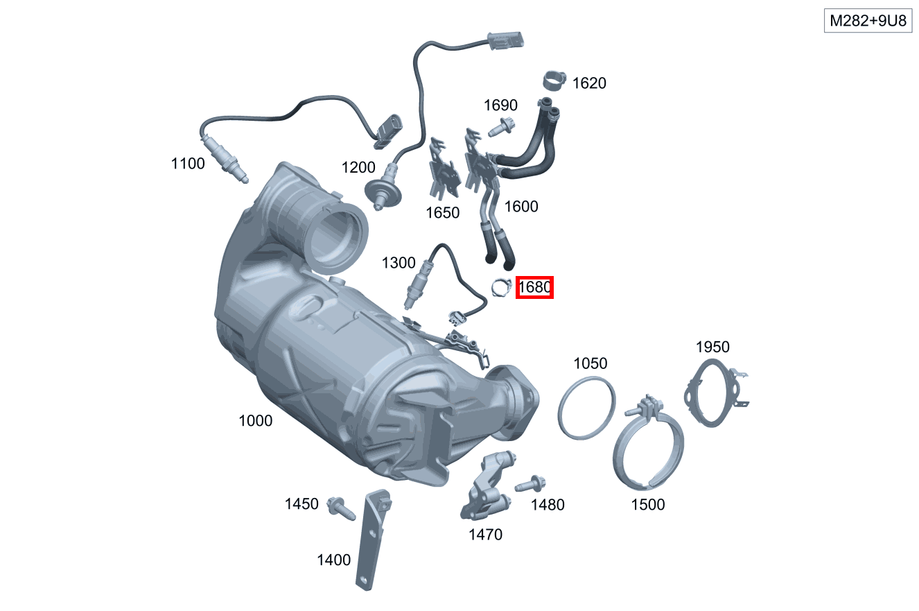 Schlauchschelle Abgasschläuche an Katalysator; 13-14.5 MM CLA 250 e Shooting Brake 118 Schlauchschelle Abgasschläuche an Katalysator; 13-14.5 MM CLA 250 e Shooting Brake 118