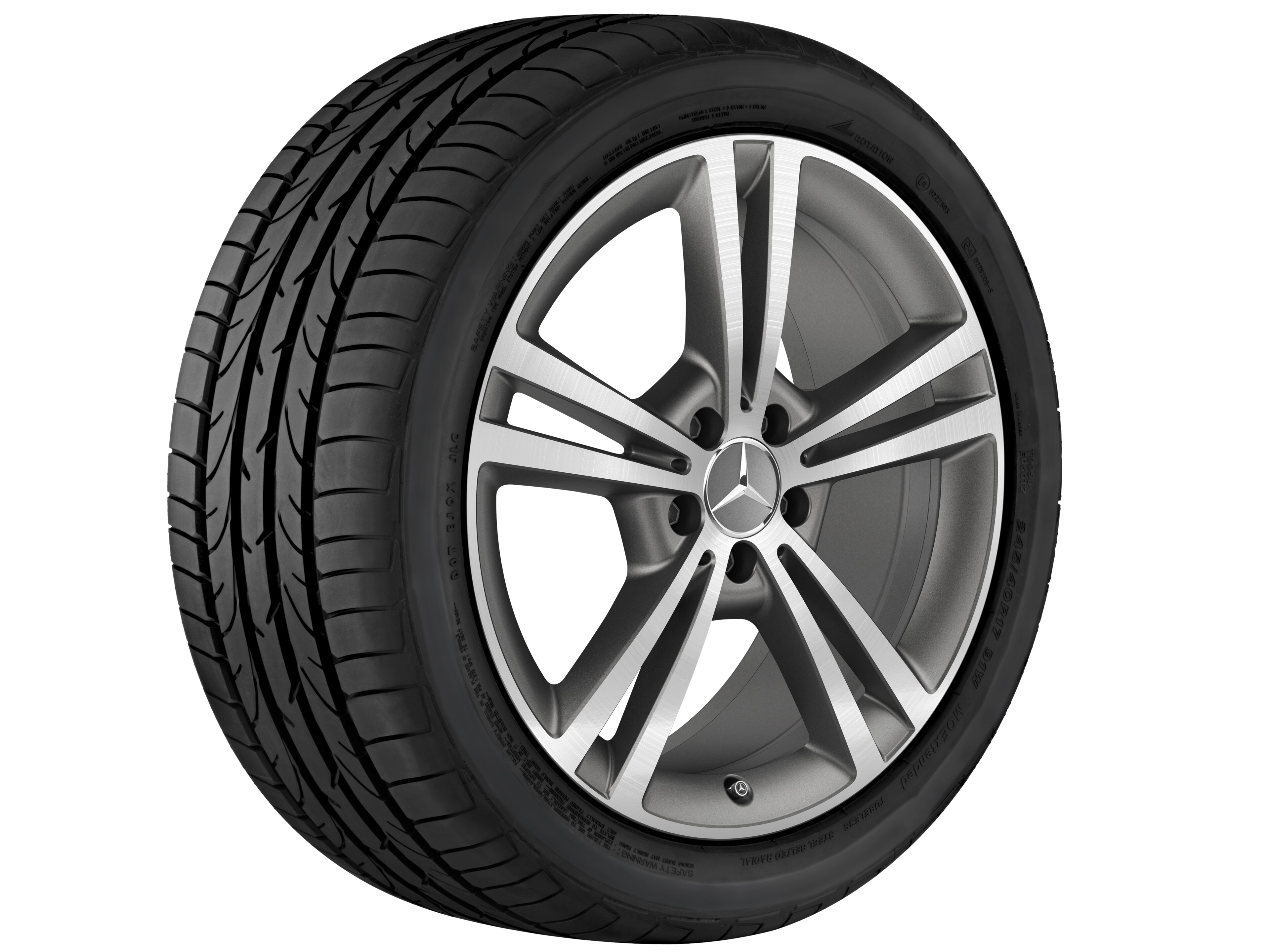 Mercedes-Benz - 5-Doppelspeichen-Rad, 48,3 cm (19 Zoll), glan 5-Doppelspeichen-Rad, 48,3 cm (19 Zoll), glan
