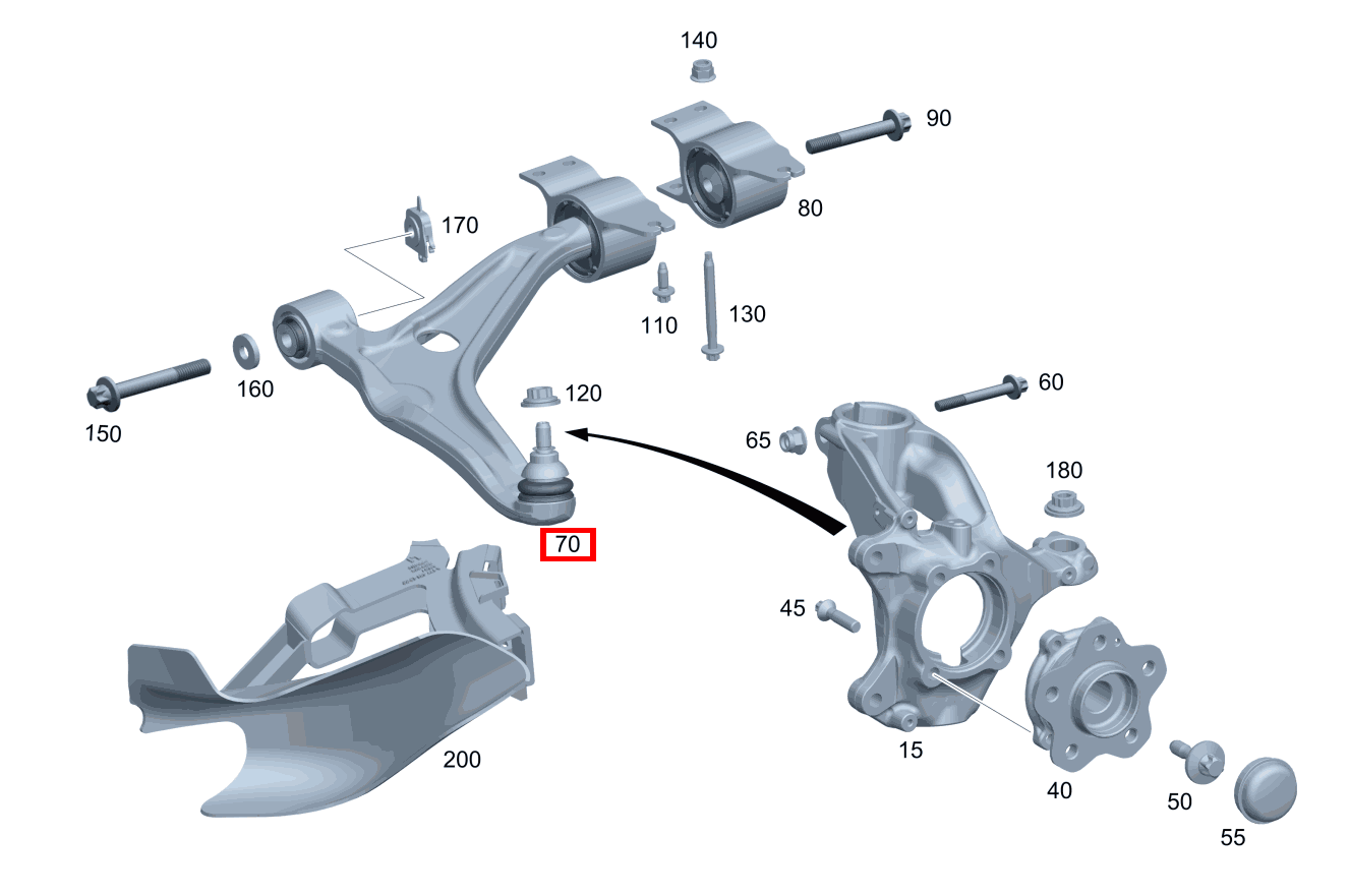 Querlenker Vorne rechts GLA 200 4MATIC 247