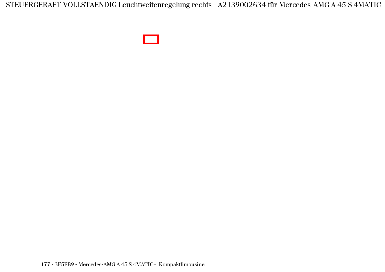 Steuergerät vollständig Leuchtweitenregelung rechts Mercedes-AMG A 45 S 4MATIC+ Kompaktlimousine 177 Steuergerät vollständig Leuchtweitenregelung rechts Mercedes-AMG A 45 S 4MATIC+ Kompaktlimousine 177