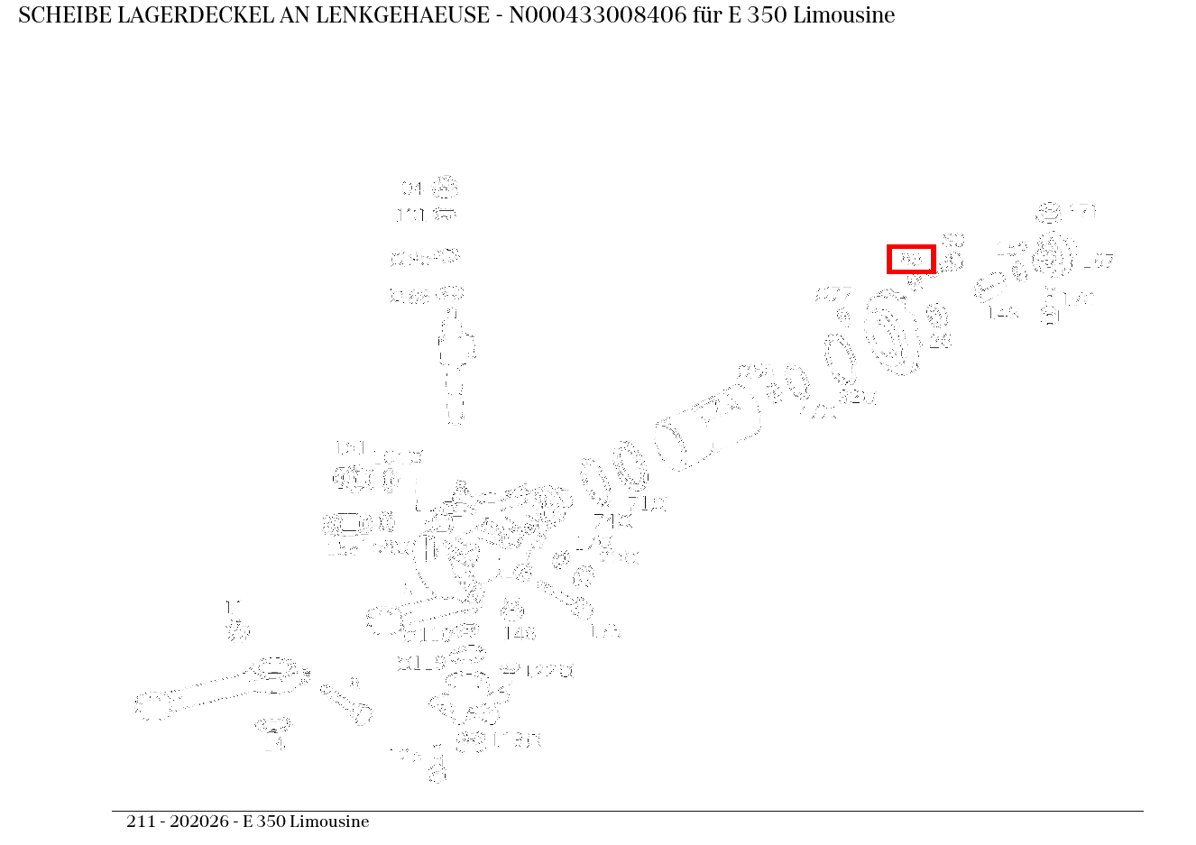 Scheibe LAGERDECKEL AN LENKGEHAEUSE E 350 Limousine 211 Scheibe LAGERDECKEL AN LENKGEHAEUSE E 350 Limousine 211