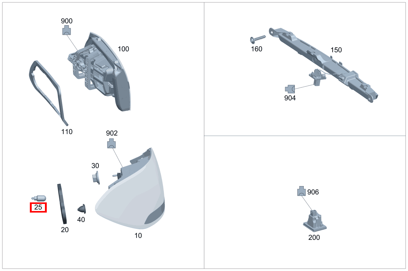 Glühlampe Blinklicht rechts; 12V-21W Mercedes-Benz GLC 63 AMG S 4M+ 253 Glühlampe Blinklicht rechts; 12V-21W Mercedes-Benz GLC 63 AMG S 4M+ 253