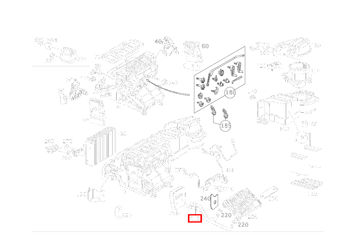 Teilesatz Rohrleitung WAERMETAUSCHER CLK 63 AMG Cabriolet 209