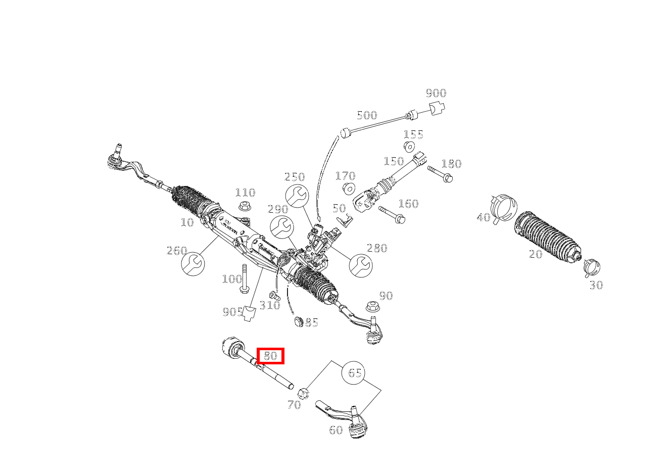 Spurstange INNEN LINKS UND RECHTS E63T AMG 212 Spurstange INNEN LINKS UND RECHTS E63T AMG 212