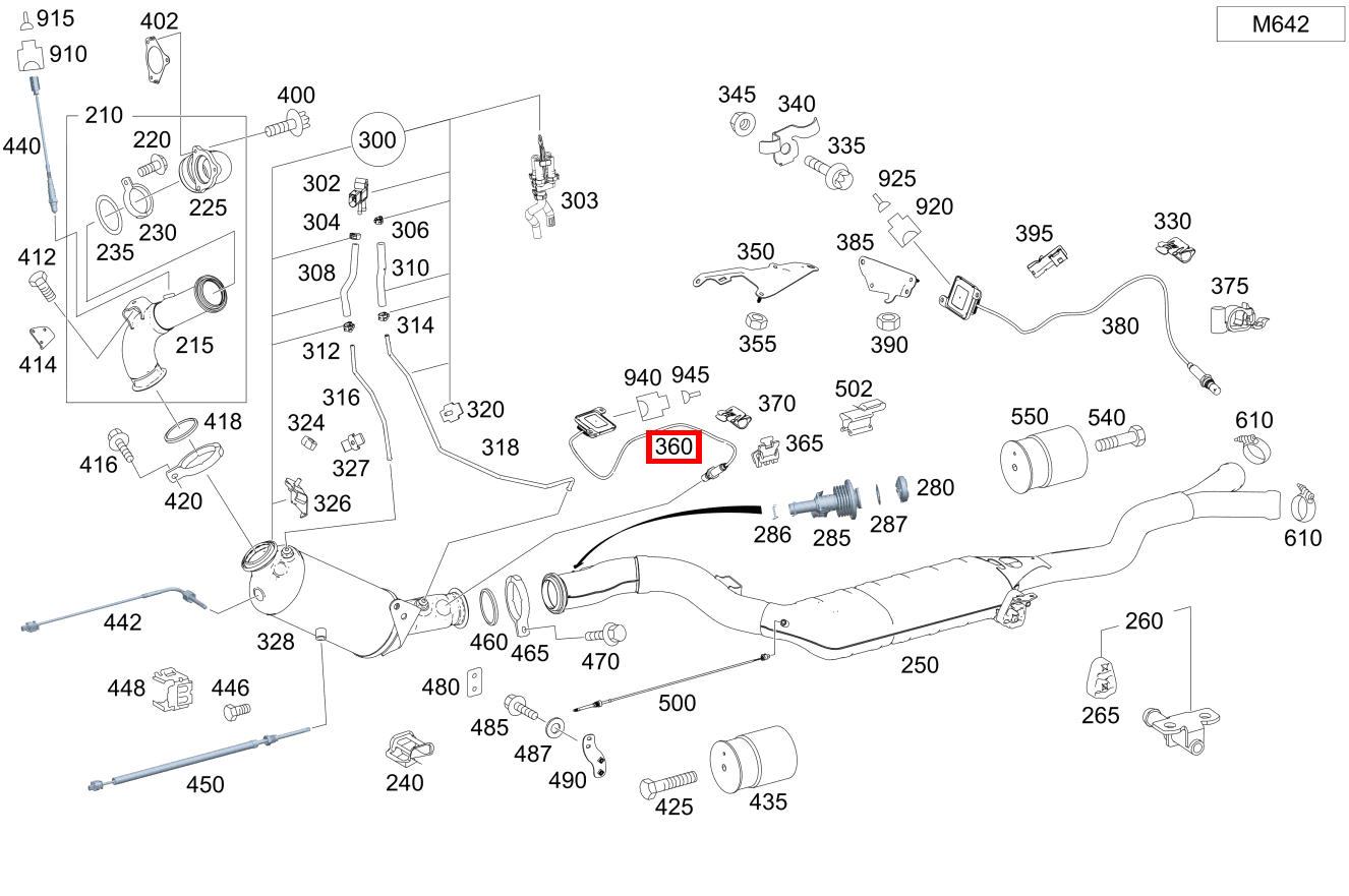 Nox-Sensor Hinten 615mm , , und weitere kaufen