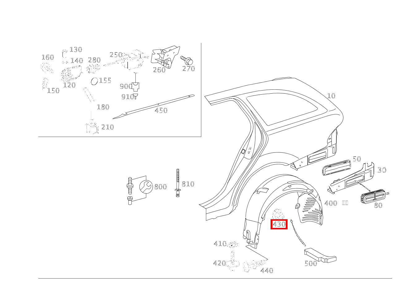 KUNSTSTOFFMUTTER AN LAENGSTRAEGER E280CDI SONDERAUFB 211