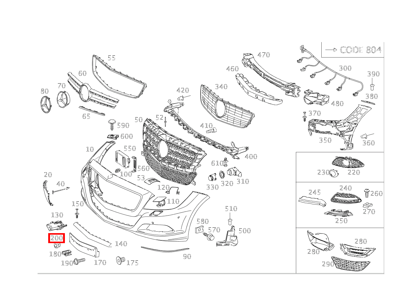 Clipsmutter Befestigung Kennzeichenblende CLS63AMG S 218 Clipsmutter Befestigung Kennzeichenblende CLS63AMG S 218