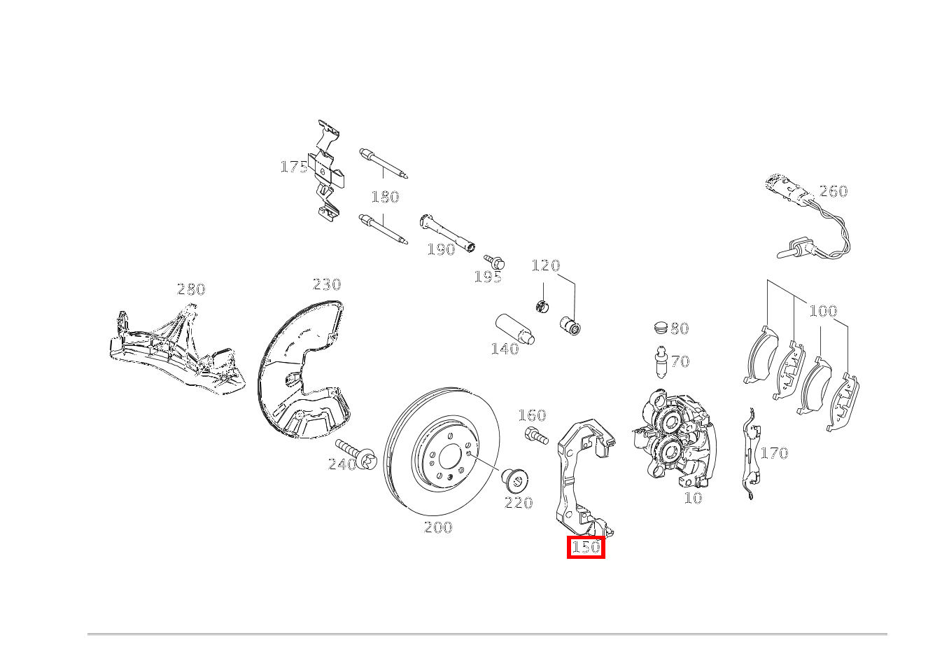 Bremsträger GLE 350 4MATIC 166 Bremsträger GLE 350 4MATIC 166