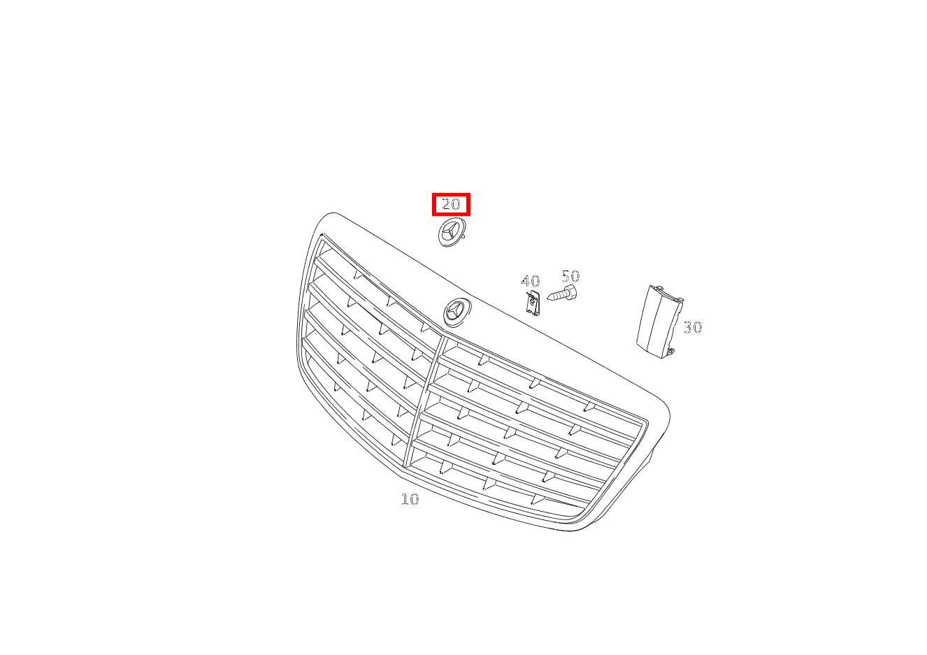 Firmenzeichen KUEHLERGRILL S 550 Limousine lang BCA 221 Firmenzeichen KUEHLERGRILL S 550 Limousine lang BCA 221