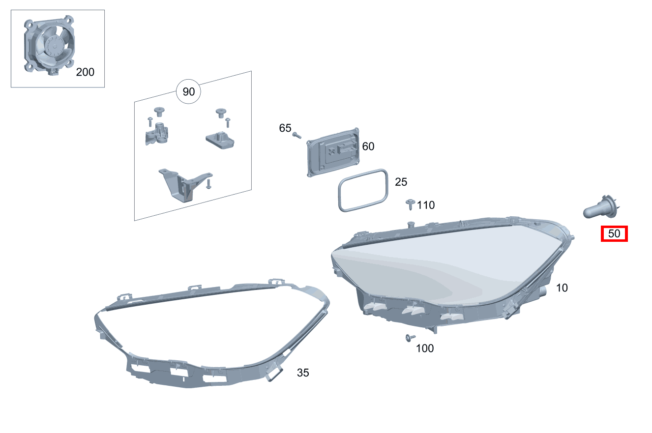 Glühlampe Rechts; H7 12V-55W GLA 200 4MATIC 247 Glühlampe Rechts; H7 12V-55W GLA 200 4MATIC 247
