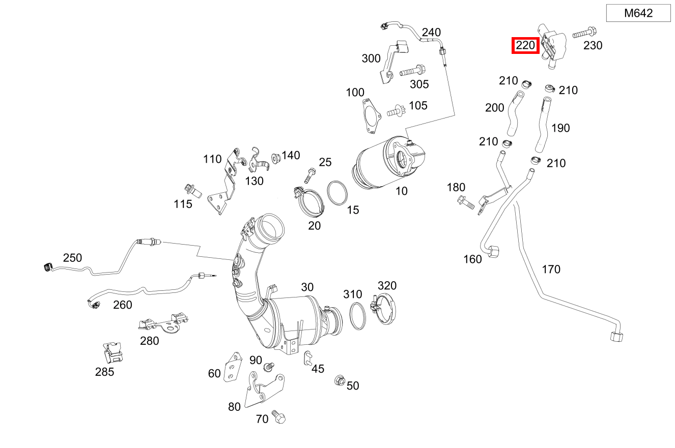 Drucksensor Partikelfilter GLC 350 d 4MATIC Off-Roader 253