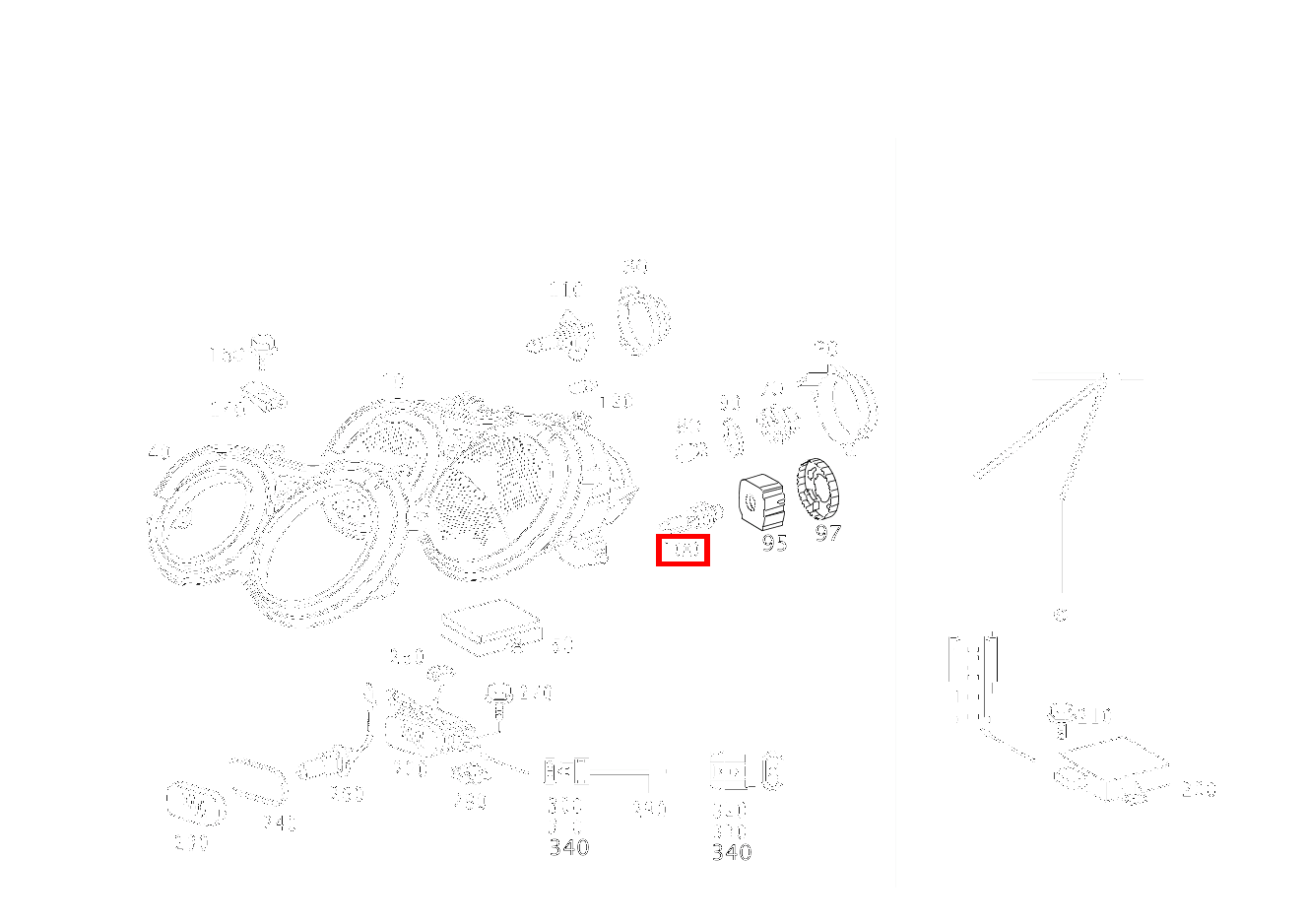 GASENTLAD.LAMPE FERN- UND ABBLENDLICHT; D2S 12V-35W CL 65 AMG Coupé 215