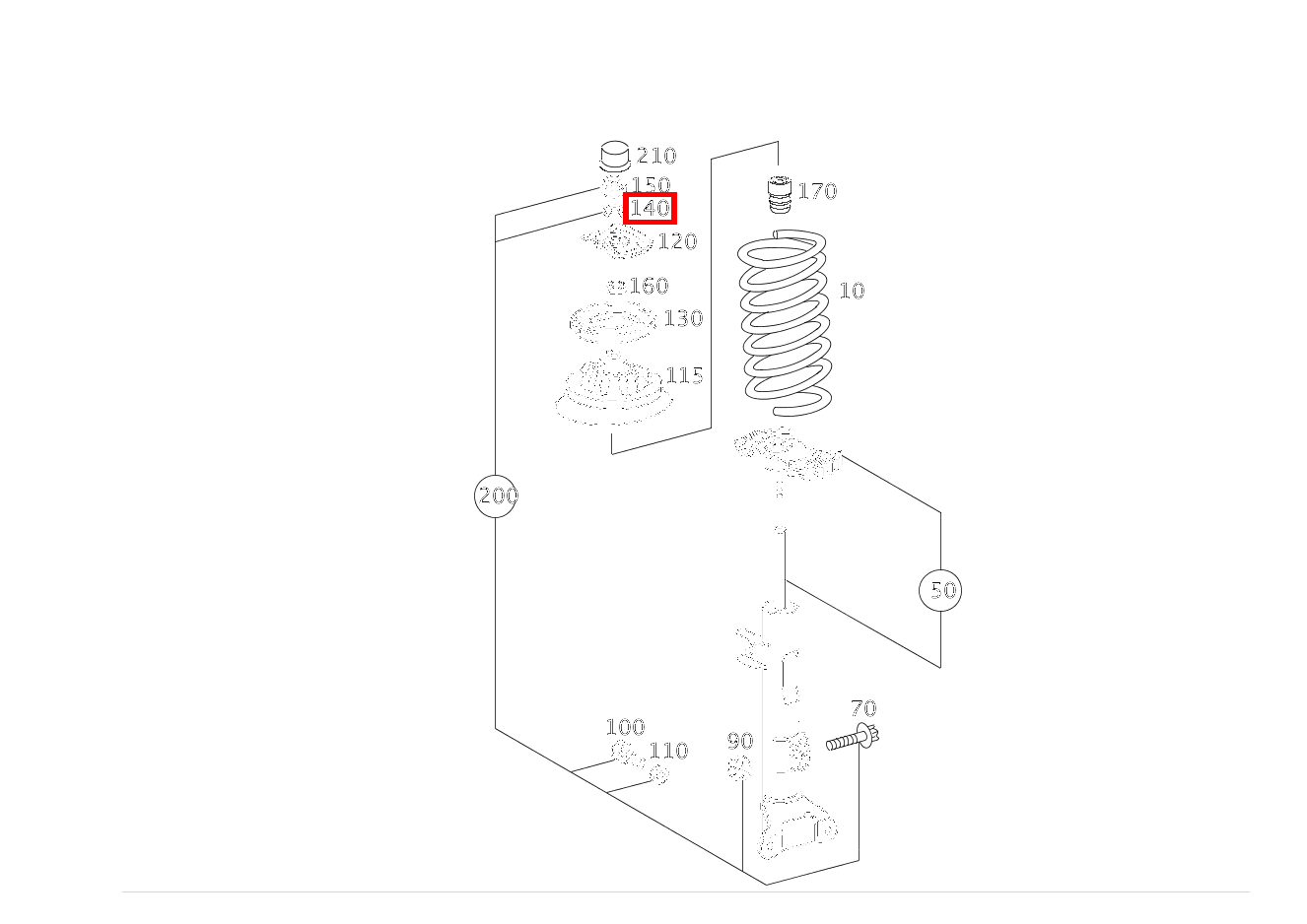 Scheibe AN STOSSDAEMPFER OBEN C 220 d T-Modell 205