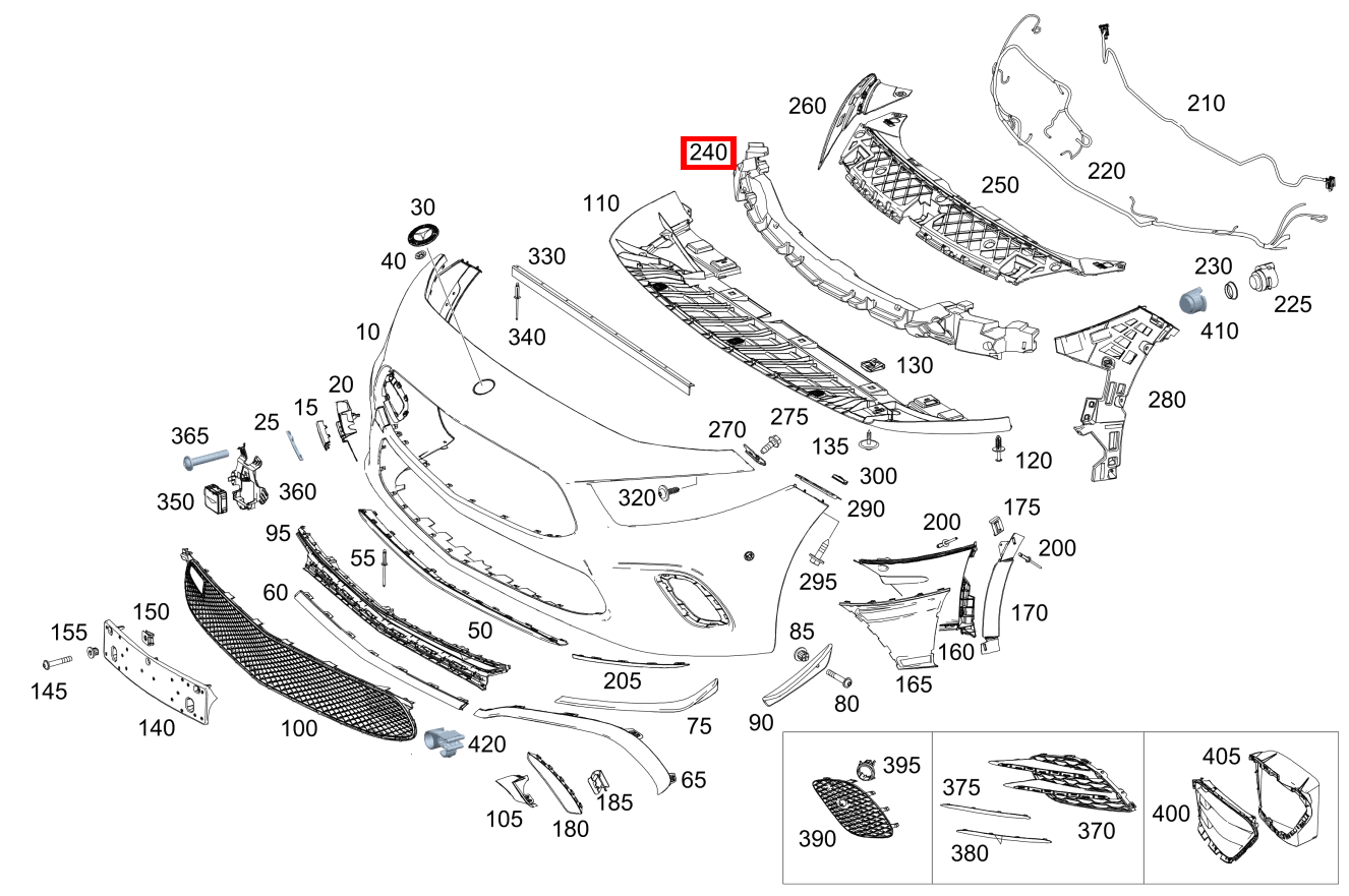 Pralldämpfer Mitte A 180 Kompaktlimousine 205