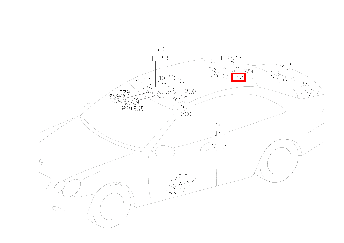ISOLIERHUELSE DECKENLEUCHTE HINTEN E15/3 CLK 63 AMG Coupé 209 ISOLIERHUELSE DECKENLEUCHTE HINTEN E15/3 CLK 63 AMG Coupé 209