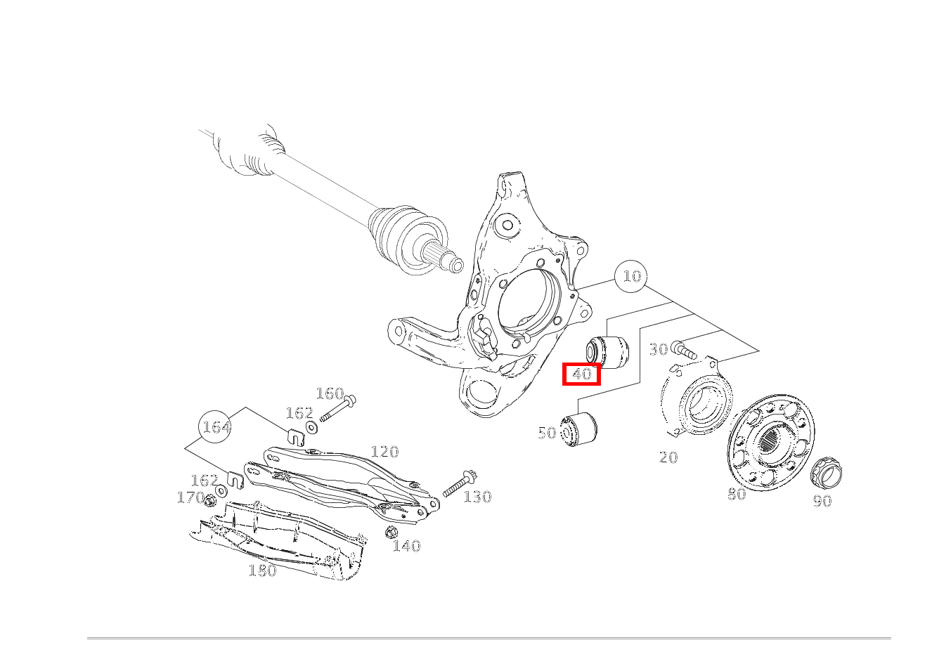 TRAGGELENK Federlenker an Radträger rechts GLC 220 d 4MATIC 254