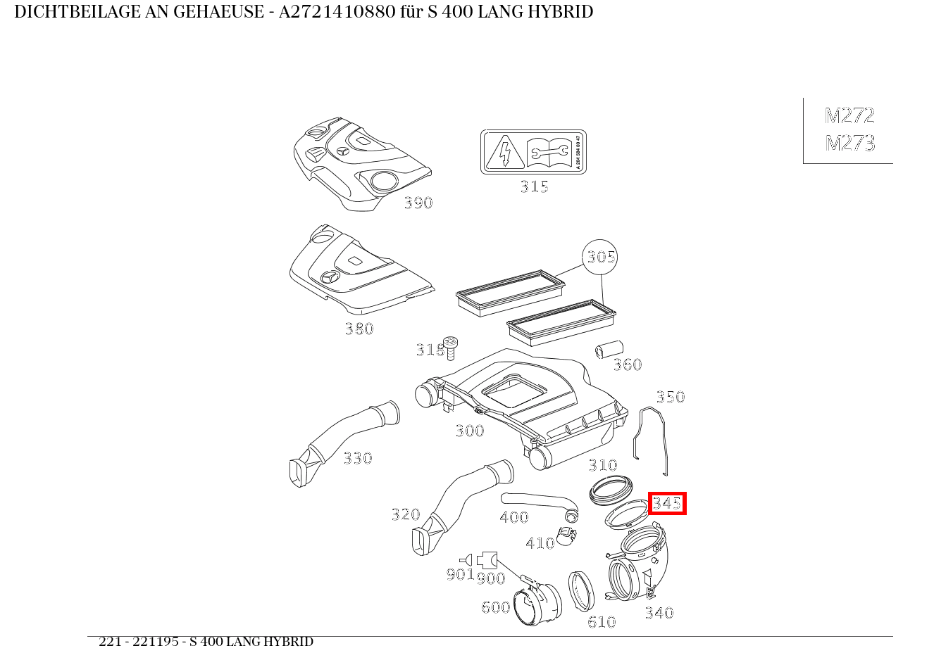Dichtbeilage AN GEHAEUSE S 400 LANG HYBRID 221 Dichtbeilage AN GEHAEUSE S 400 LANG HYBRID 221