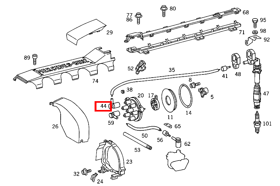 VERBINDUNGSSTECKER ZUENDVERTEILER S 600/600 SE V12 140 VERBINDUNGSSTECKER ZUENDVERTEILER S 600/600 SE V12 140