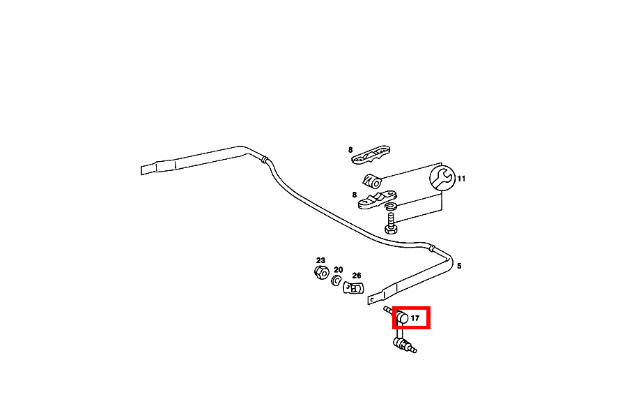Zugstange DREHSTAB AN HINTERACHSE 380 SL Roadster m. Automatic 107