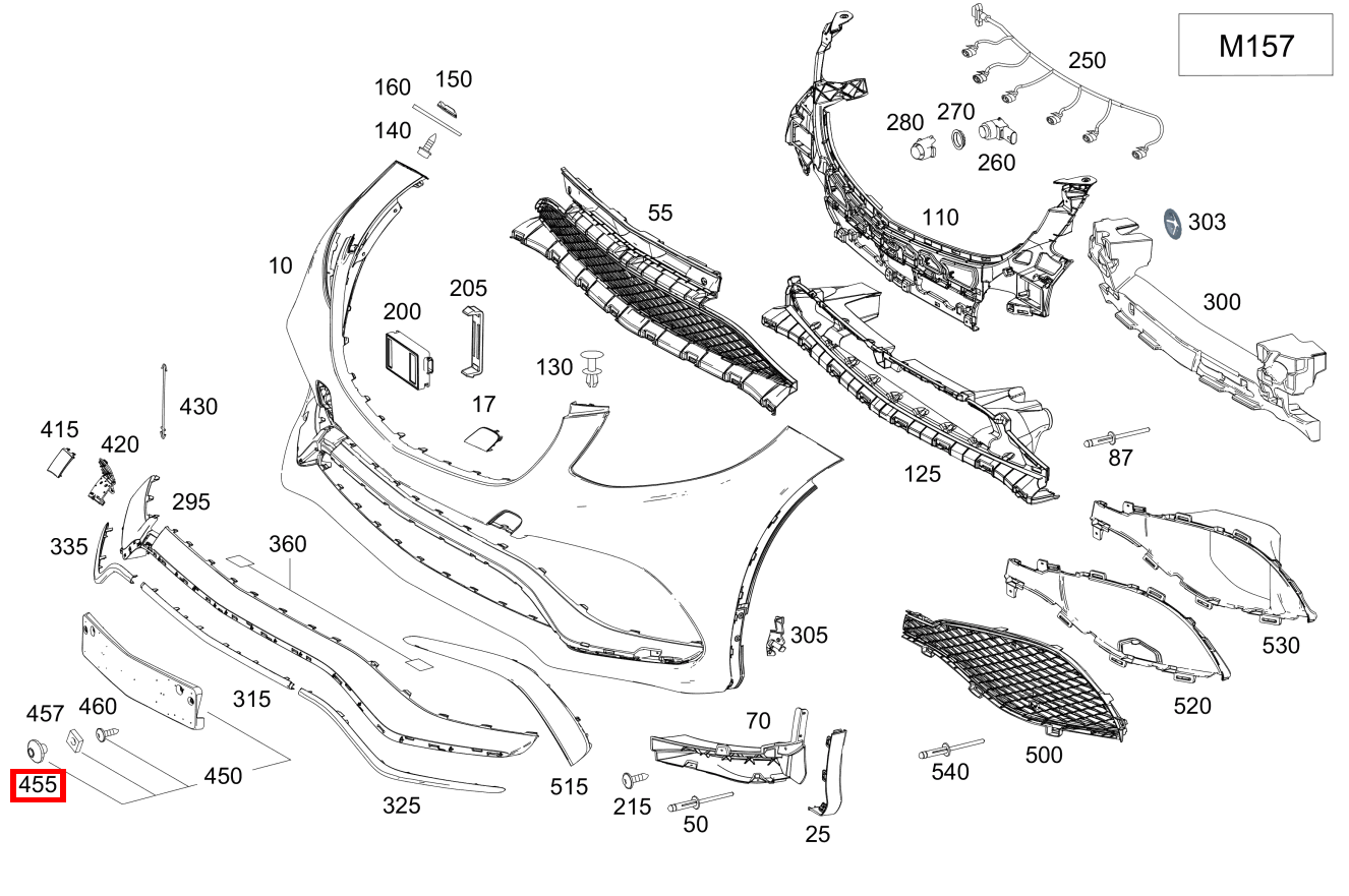 Clipsmutter BEFESTIGUNG KENNZEICHENBLENDE Mercedes-AMG GLE 63 S 4MATIC Coupé 292 Clipsmutter BEFESTIGUNG KENNZEICHENBLENDE Mercedes-AMG GLE 63 S 4MATIC Coupé 292