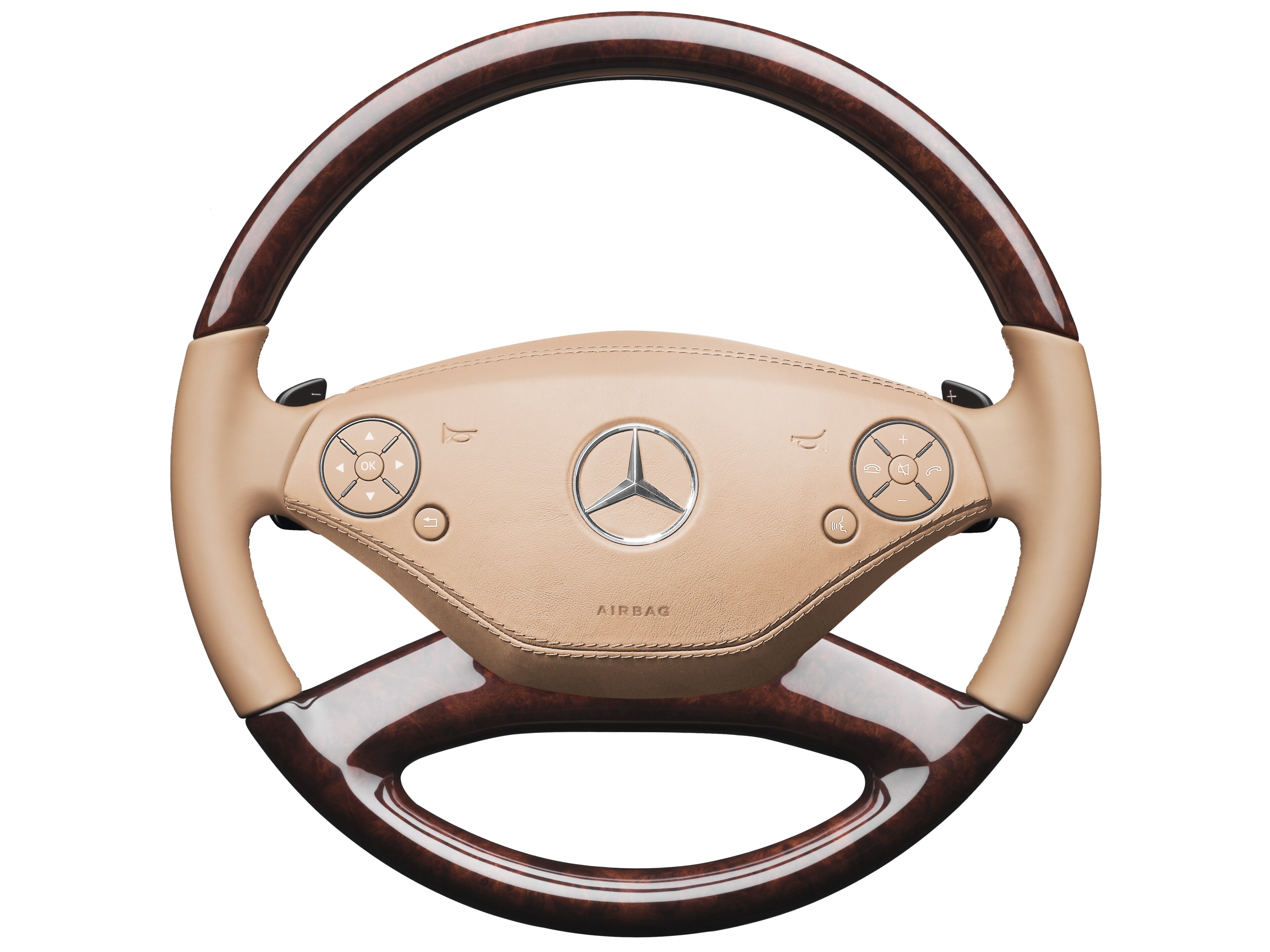 Mercedes-Benz - Holz-Leder-Lenkrad Holz-Leder-Lenkrad