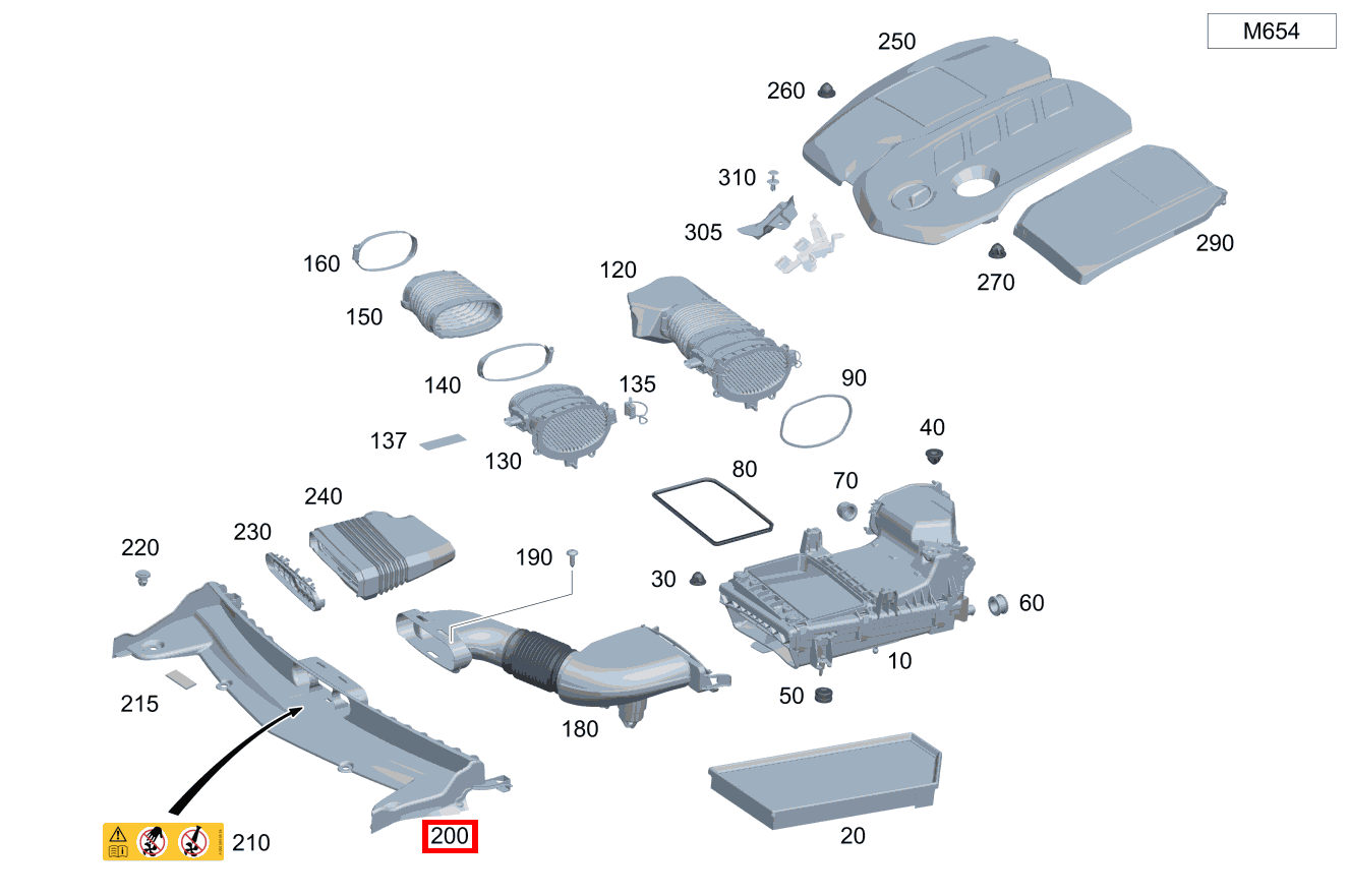 LUFTHUTZE Luftansaugung oben CLS 300 d 4MATIC 257 LUFTHUTZE Luftansaugung oben CLS 300 d 4MATIC 257