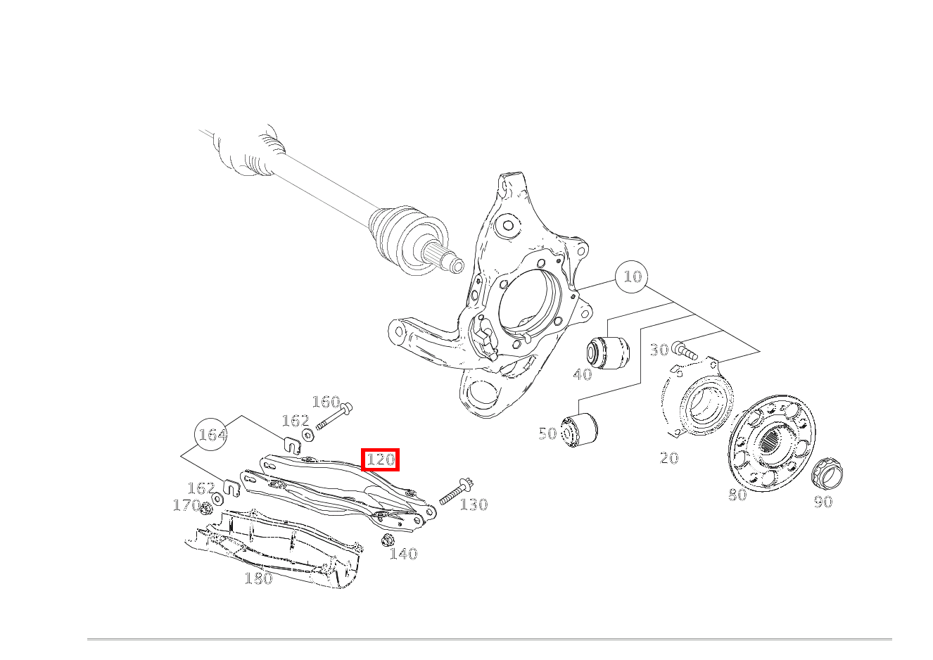 Federlenker An Radträger rechts GLC 300 4MATIC Coupé 253 Federlenker An Radträger rechts GLC 300 4MATIC Coupé 253