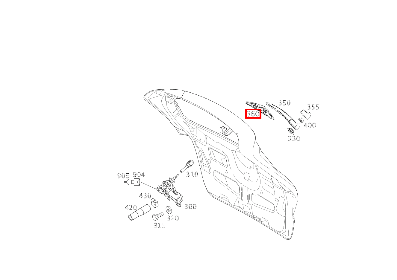 Wischerblatt RUECKWANDTUER B180 245 Wischerblatt RUECKWANDTUER B180 245