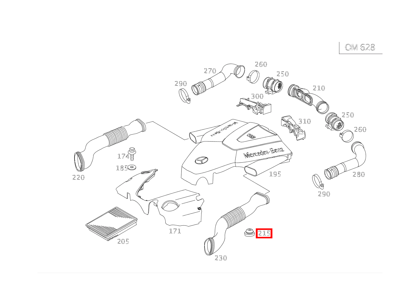 Elastomerlager LUFTFILTER E 400 CDI Limousine 211 Elastomerlager LUFTFILTER E 400 CDI Limousine 211