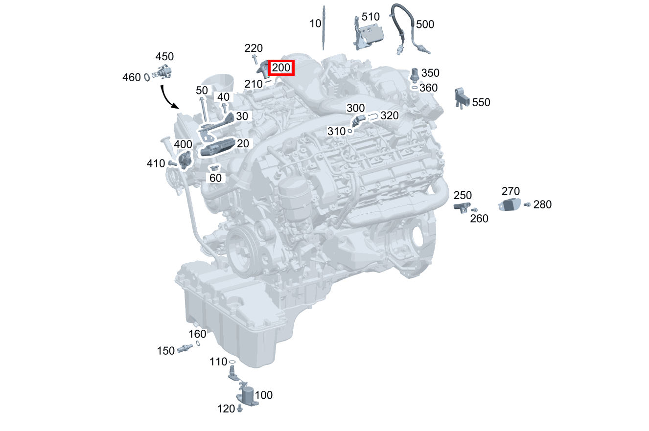 Positionssensor Hallgeber Nockenwelle CLK 320 CDI Coupé 209