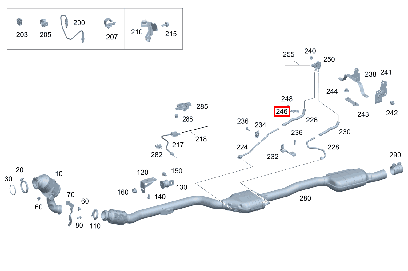 VERDREHSICHERUNG Druckleitungen an Halter E 200 4MATIC T-Modell 213