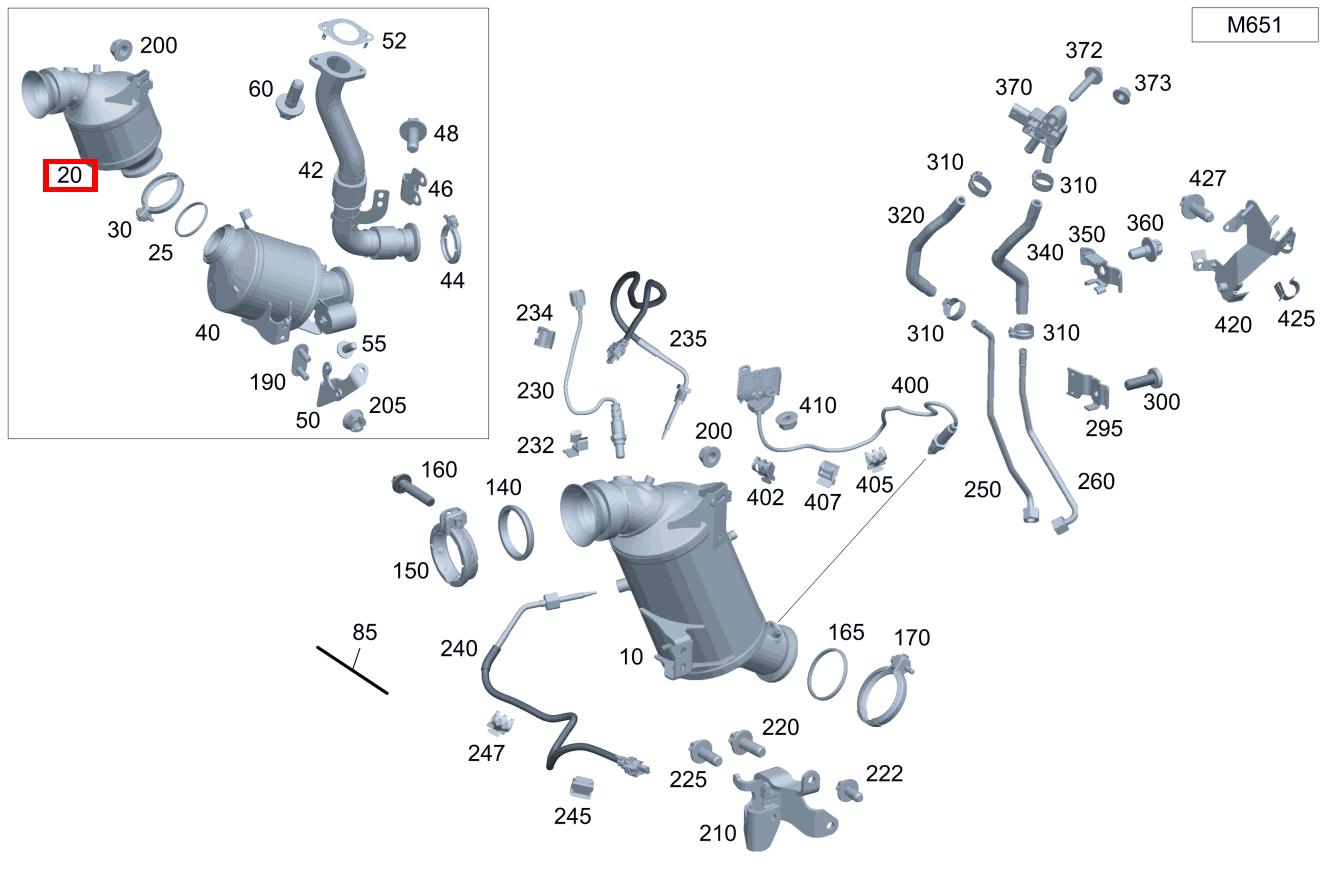 Katalysatoranlage C220 BT 205 Katalysatoranlage C220 BT 205