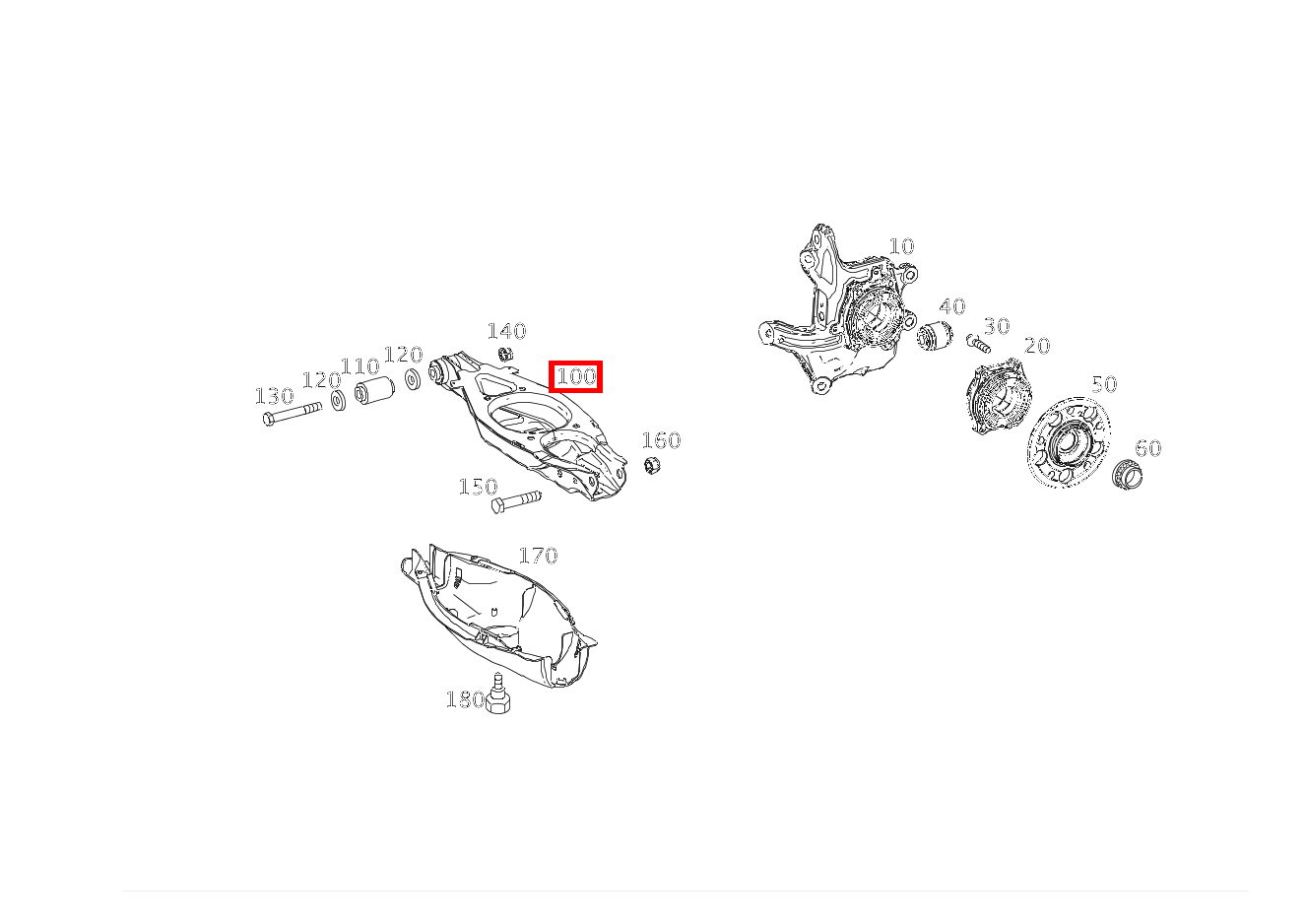 Federlenker RECHTS SLK55 AMG 172