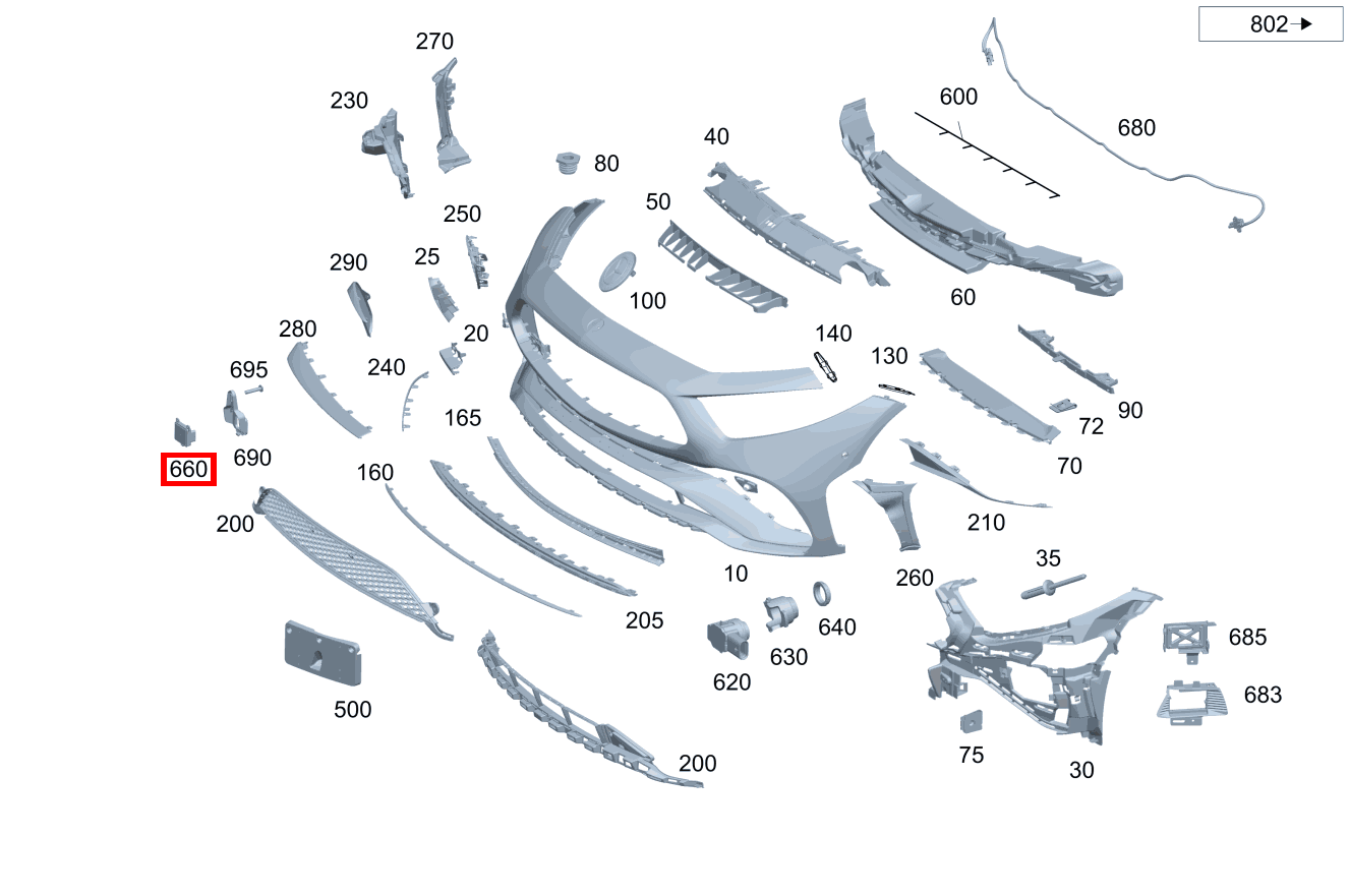 Radarsensor In Stoßfänger vorn Mercedes-AMG CLS 53 4MATIC+ 257