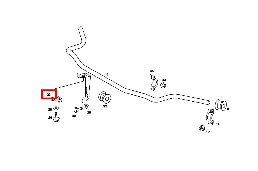 Platte HALTER AN LAENGSTRAEGER 190 D 2.5 Turbo 201